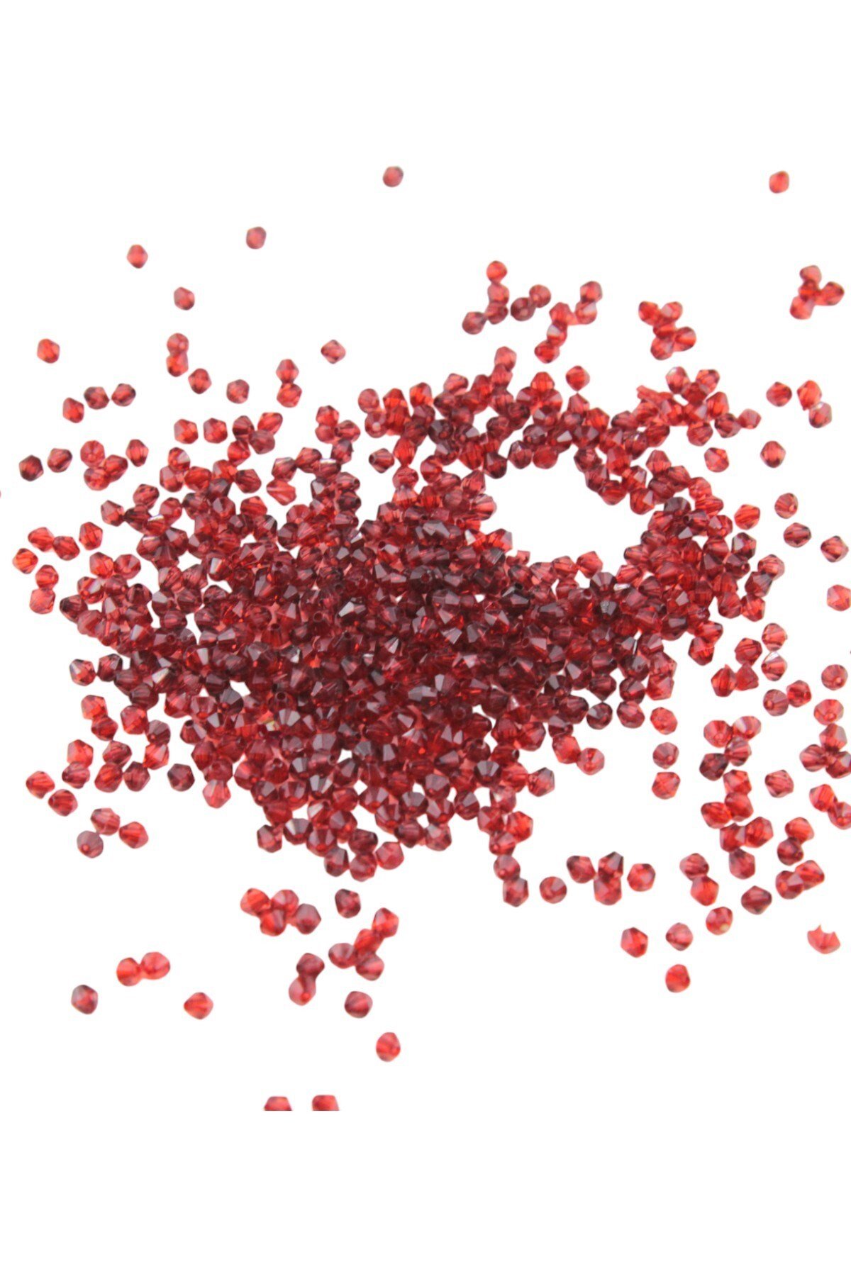 Piramit Akrilik Boncuk Bordo 4 mm Aksesuar Takı Malzeme (25 Gr)