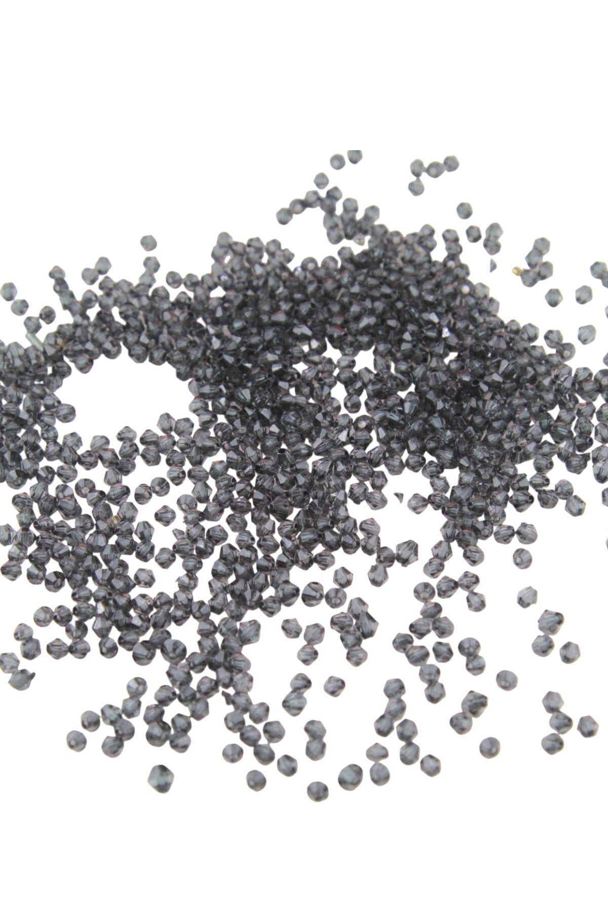 Piramit Akrilik Boncuk Füme 4 mm Aksesuar Takı Malzeme (20 Gr)