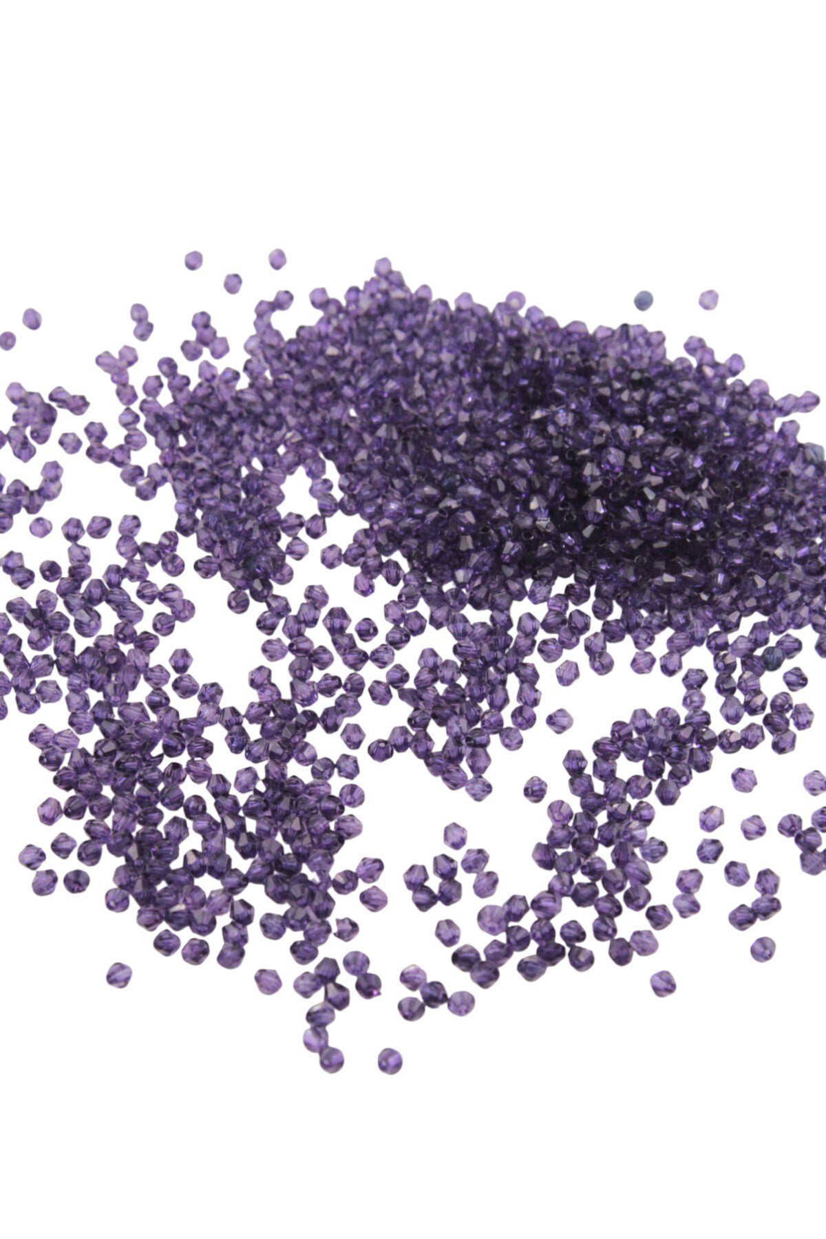 Piramit Akrilik Boncuk Güzel Mor 4 mm Aksesuar Takı Malzeme (20 Gr)
