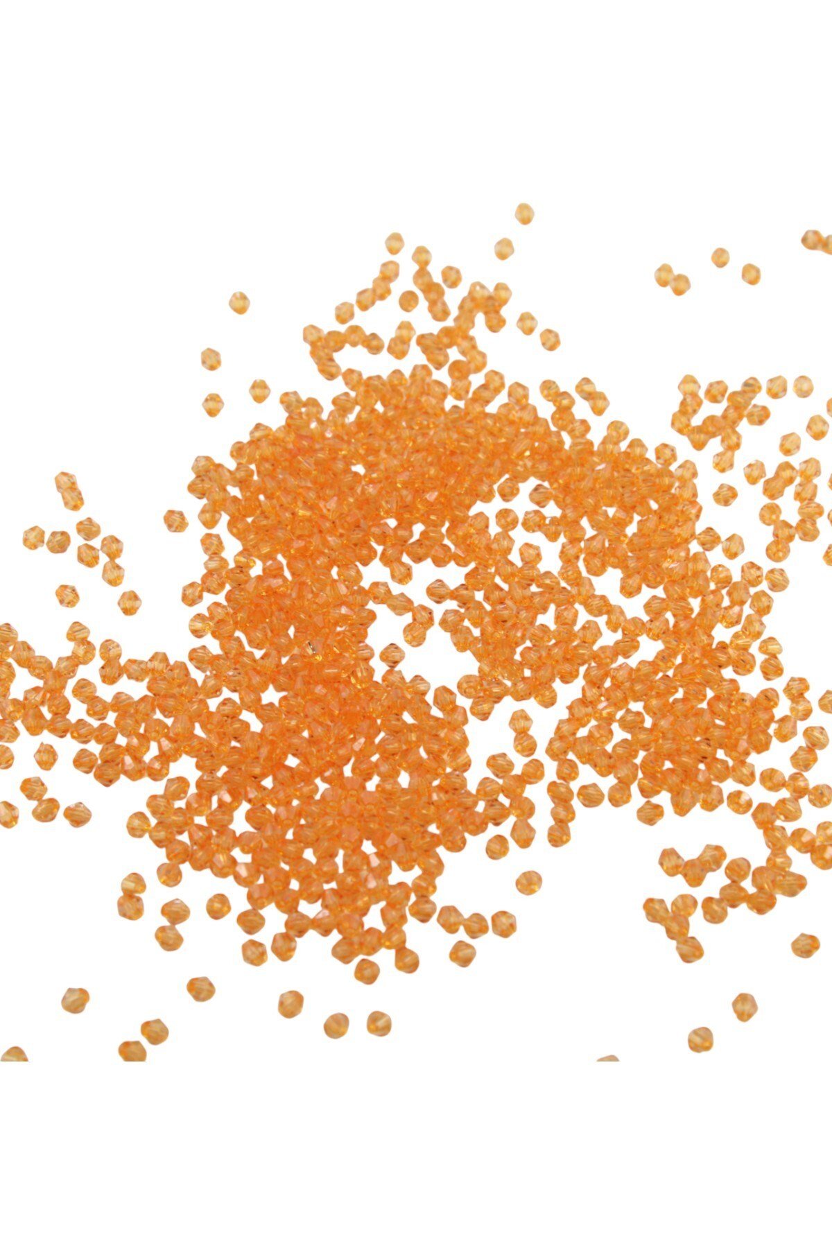 Piramit Akrilik Boncuk Kehribar Tonunda 4 mm Aksesuar Takı Malzeme (25 Gr)