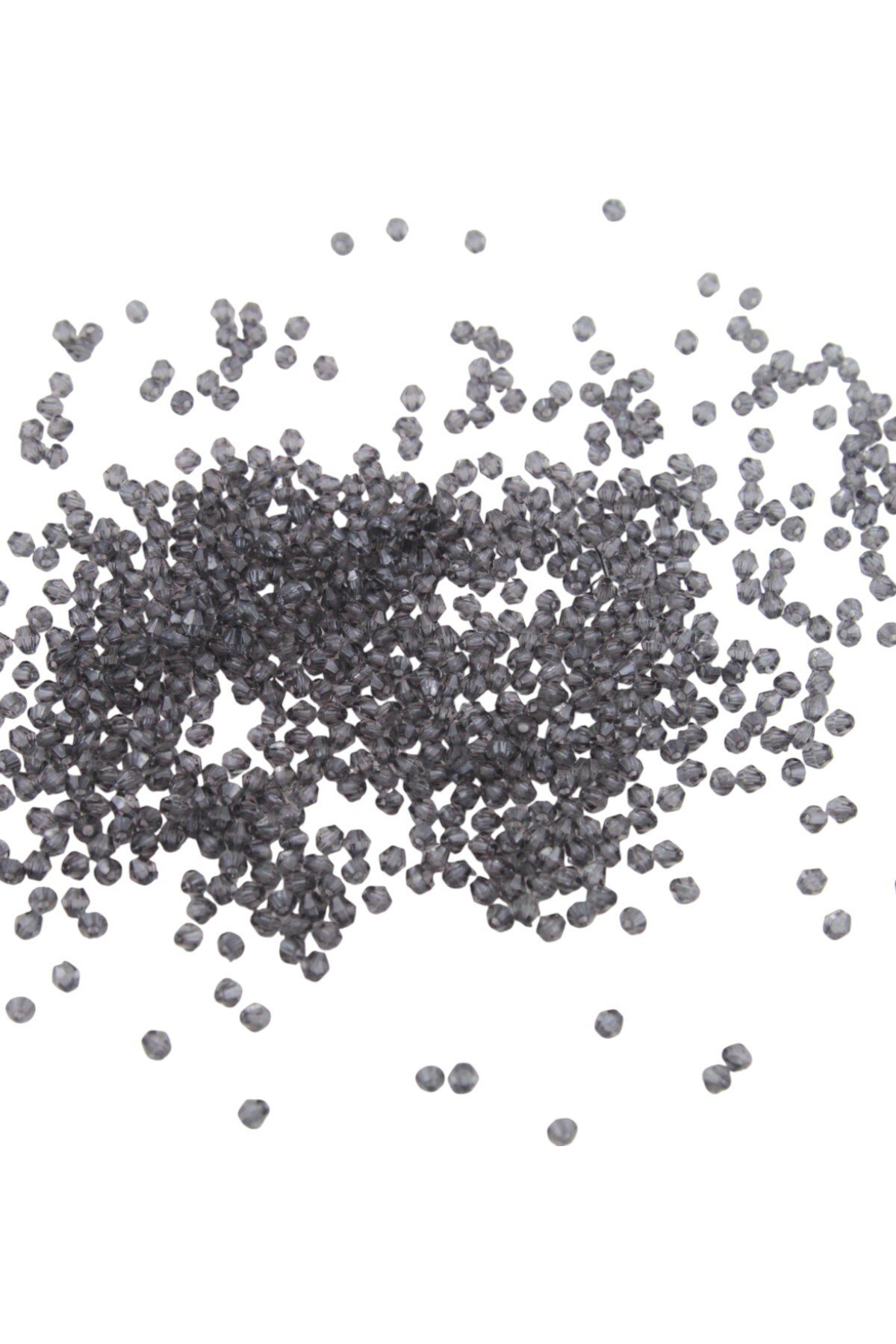 Piramit Akrilik Boncuk Koyu Gri 4 mm Aksesuar Takı Malzeme (25 Gr)