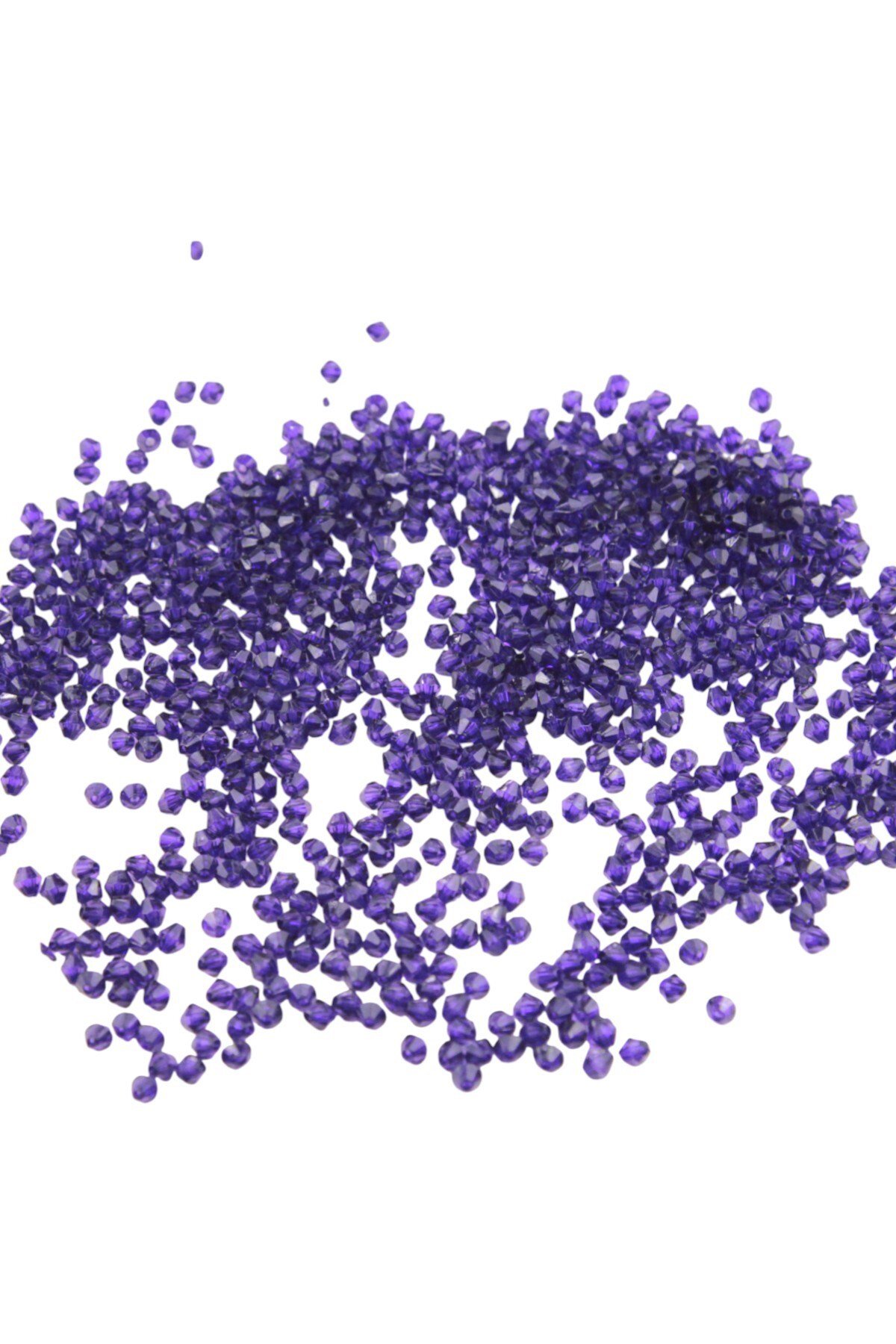 Piramit Akrilik Boncuk Mor 4 mm Aksesuar Takı Malzeme (25 Gr)