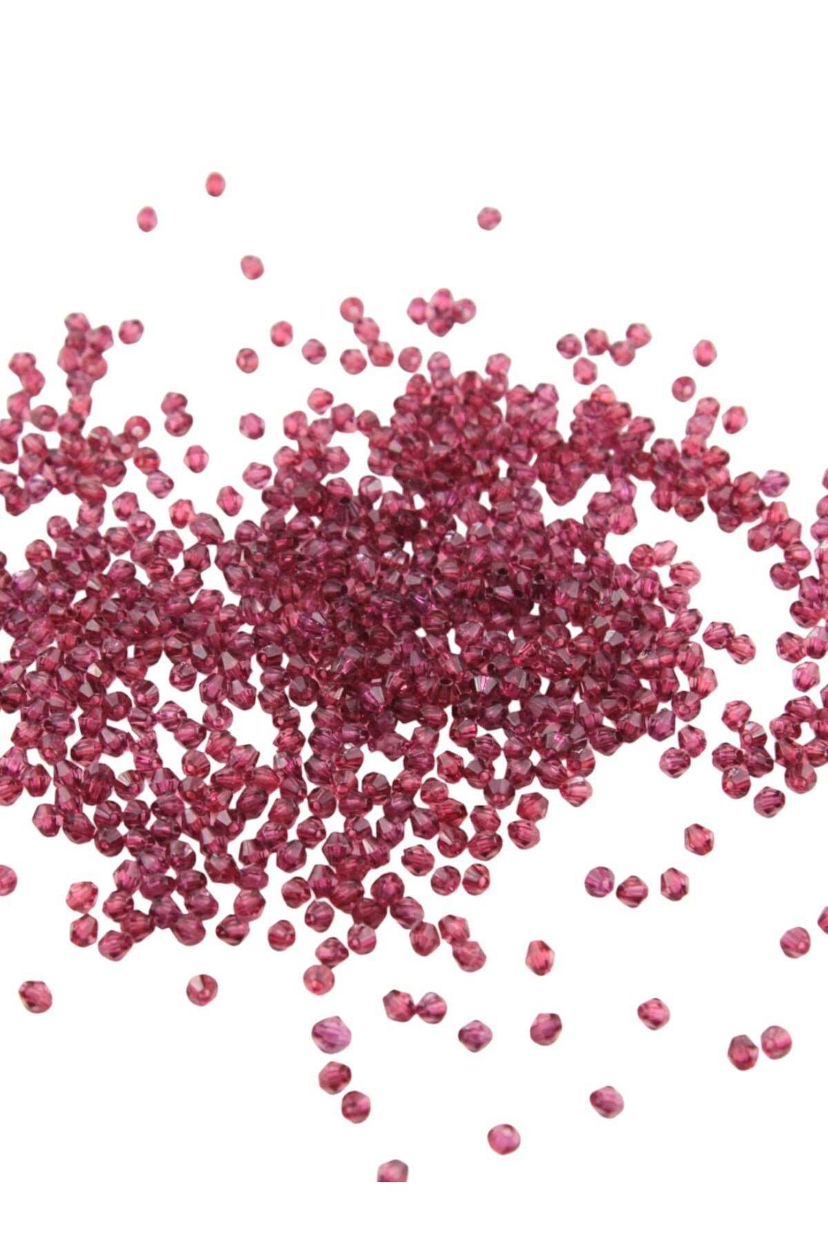 Piramit Akrilik Boncuk Mürdüm 4 mm Aksesuar Takı Malzeme (25 Gr)