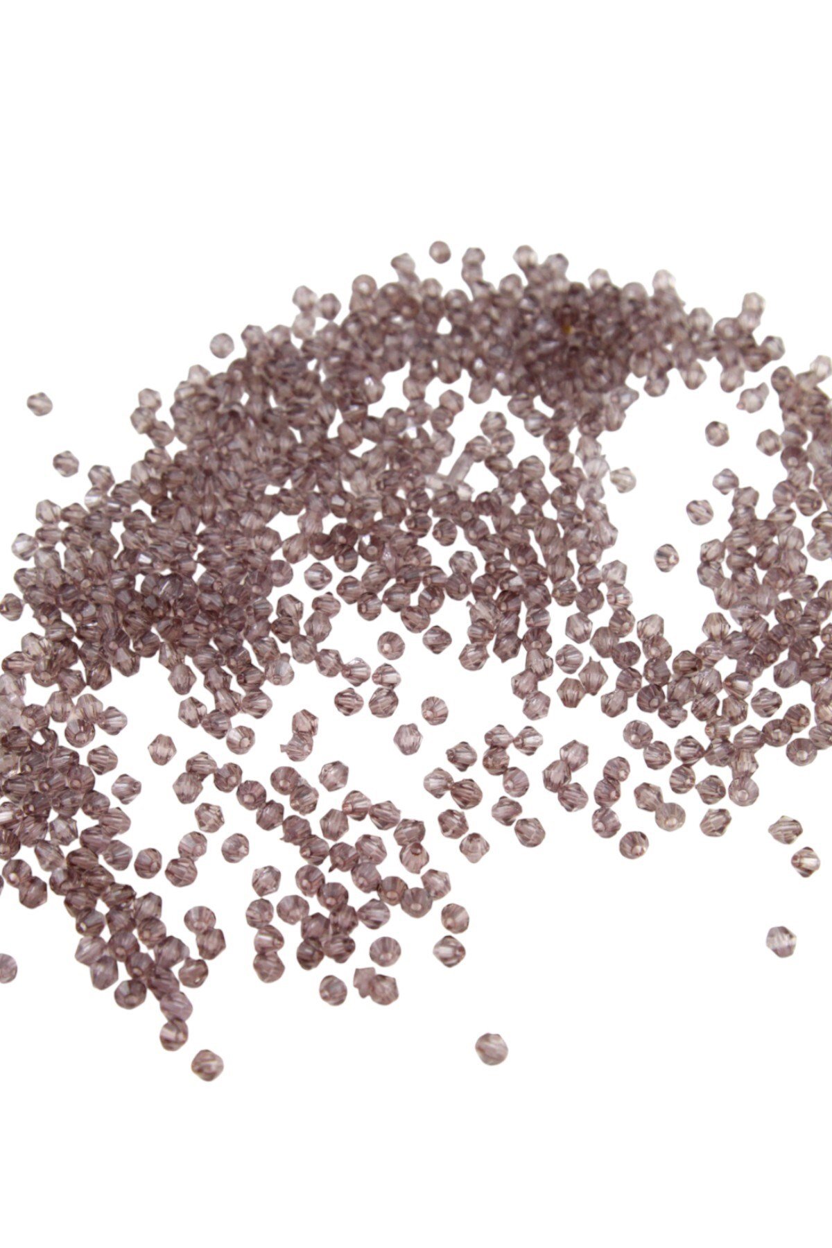 Piramit Akrilik Boncuk Vizon 4 mm Aksesuar Takı Malzeme (25 Gr)