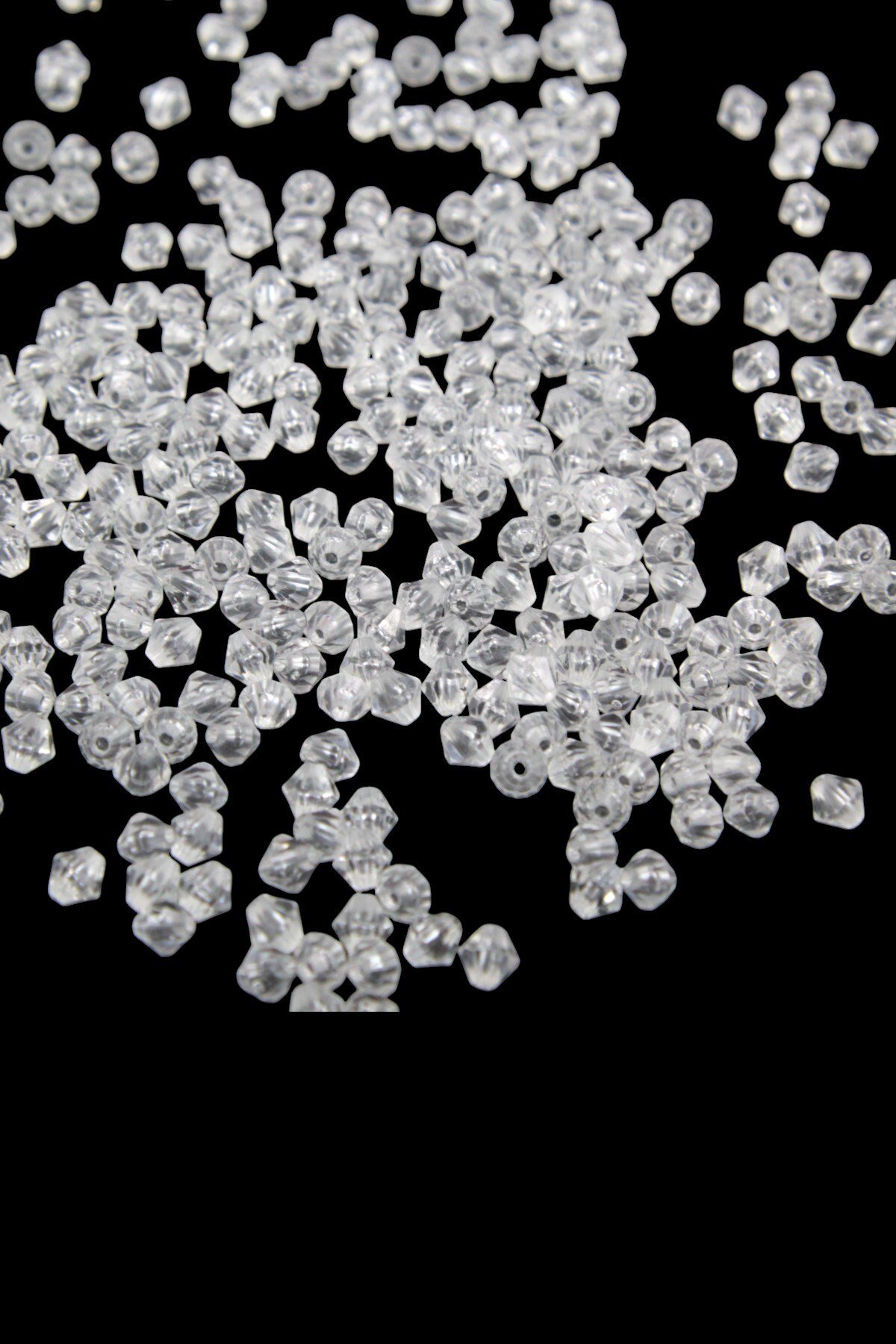 Şeffaf 6 mm Akrilik Boncuk Aksesuar Takı Malzemesi (35 Gram)
