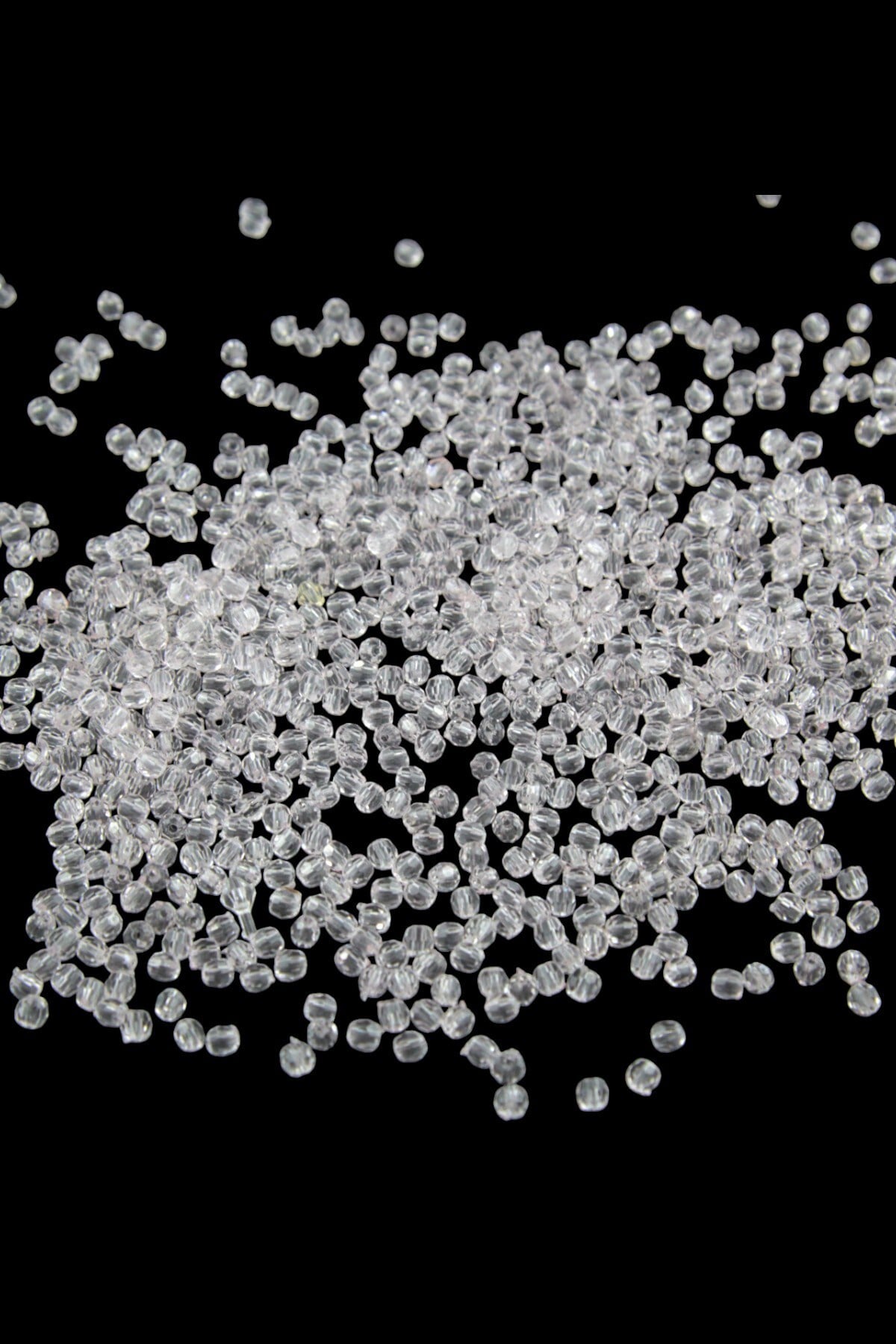 Şeffaf Akrilik Boncuk 4mm Dünya Modeli Aksesuar Takı Malzemesi (25 Gram)