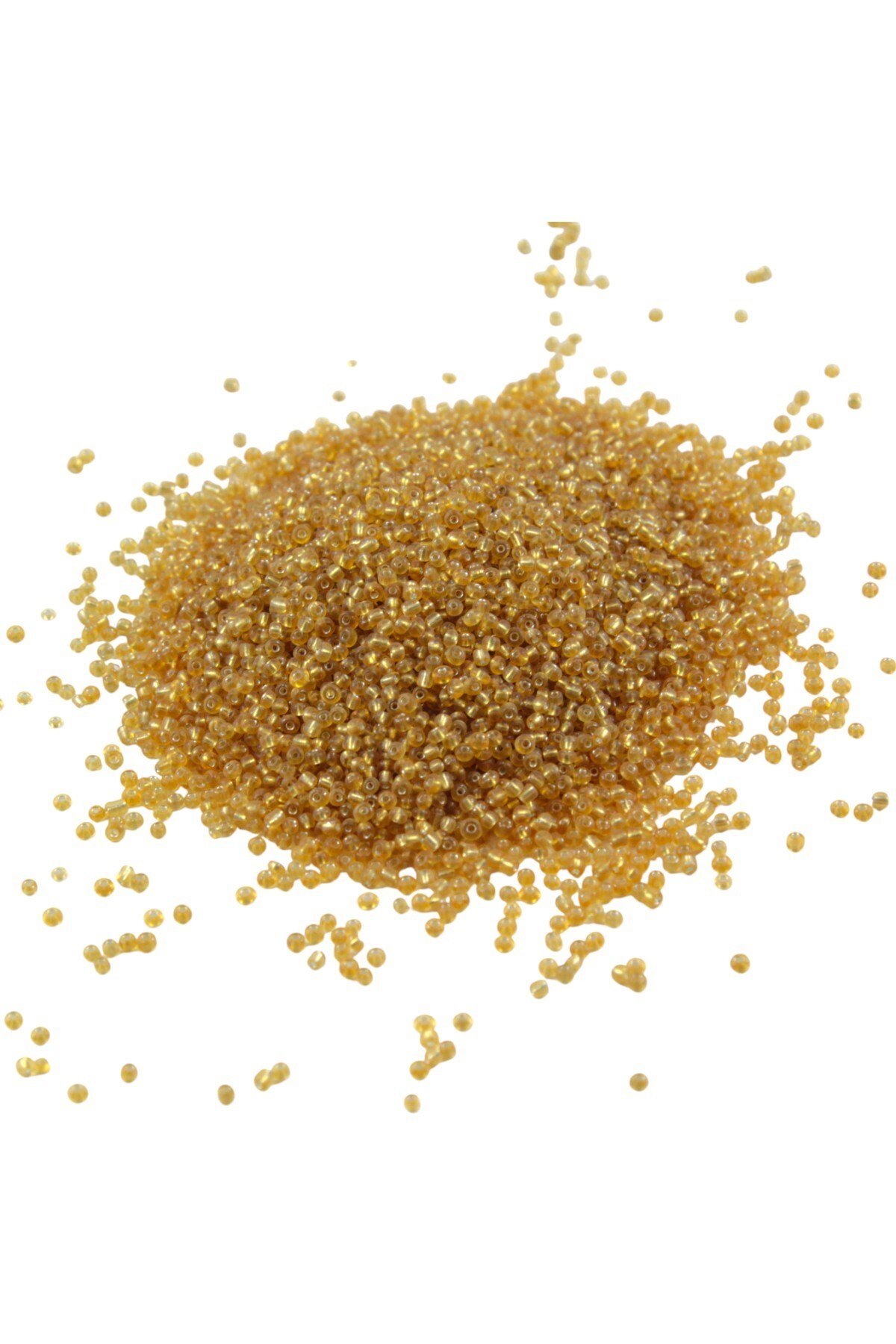 Şeffaf Sarı (11/0) 2 mm Kum Boncuğu 100 gr