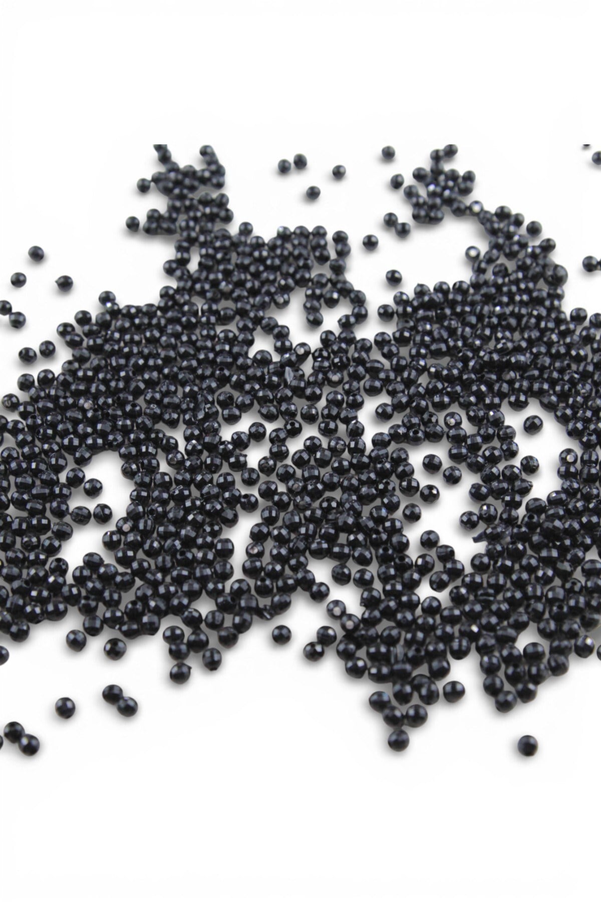 Siyah 4 mm Dünya Akrilik Boncuk Aksesuar Takı Malzemesi (25 Gram)
