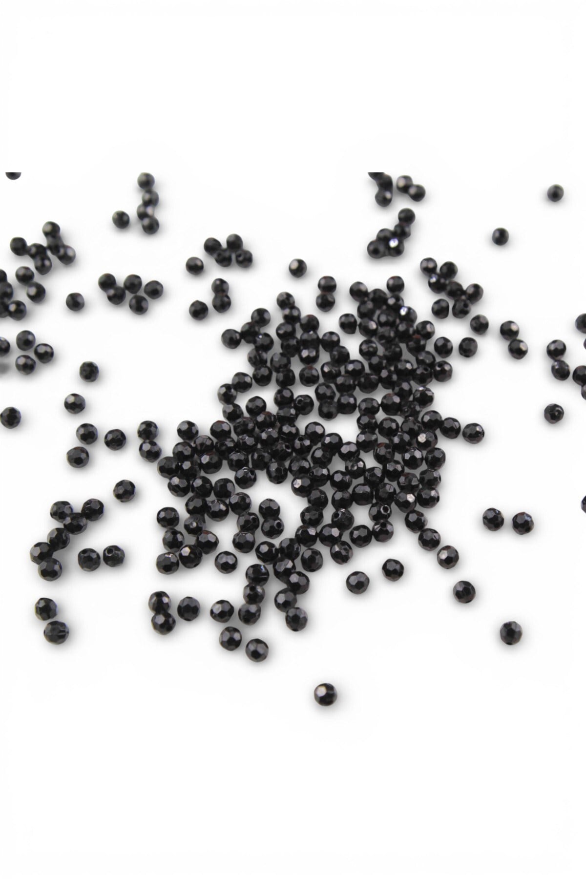 Siyah 5 mm Dünya Akrilik Boncuk Aksesuar Takı Malzemesi (25 Gram)