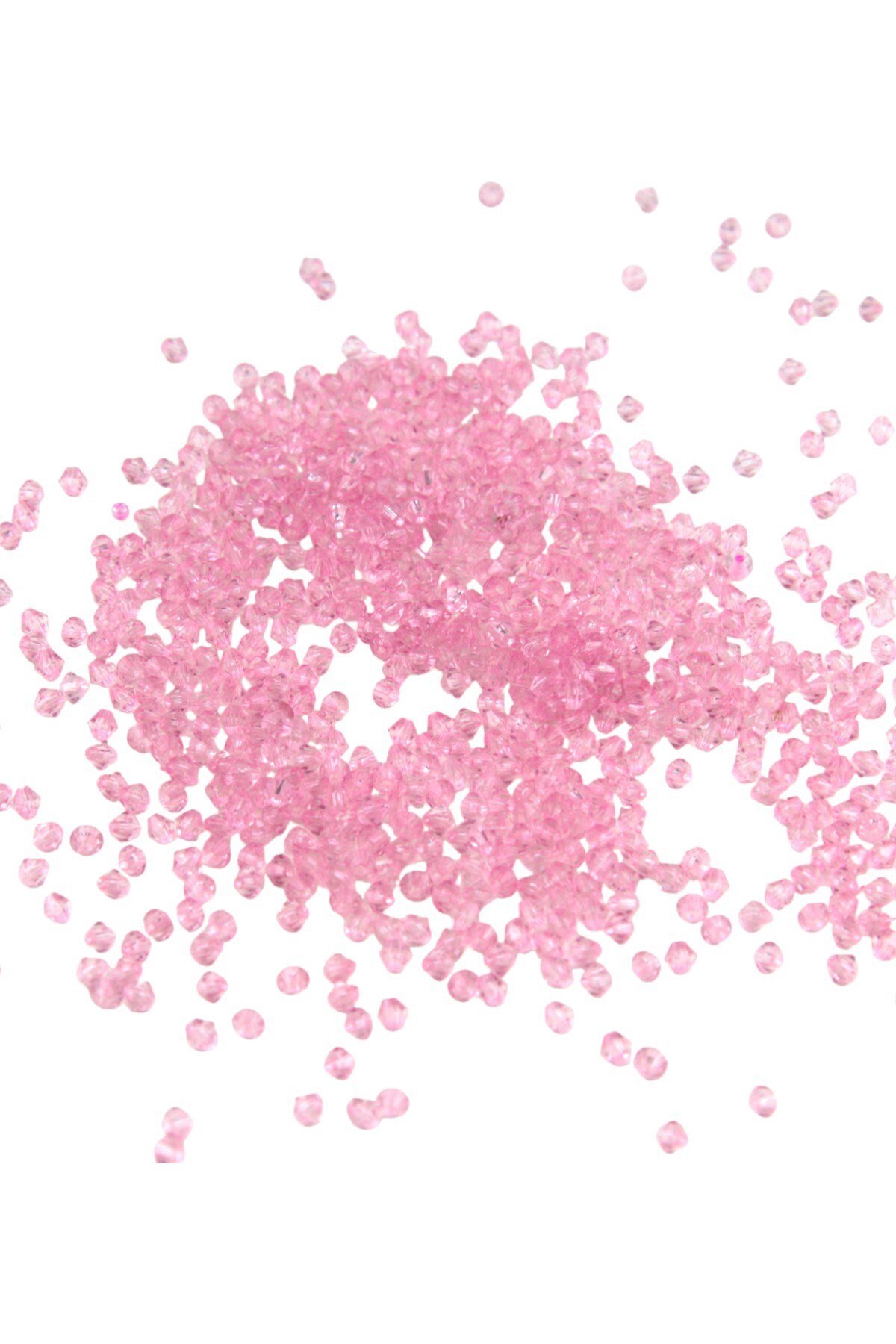 Somon Rengi Tonunda 4 mm Basık Akrilik Boncuk Aksesuar Takı Malzeme (25 Gr)