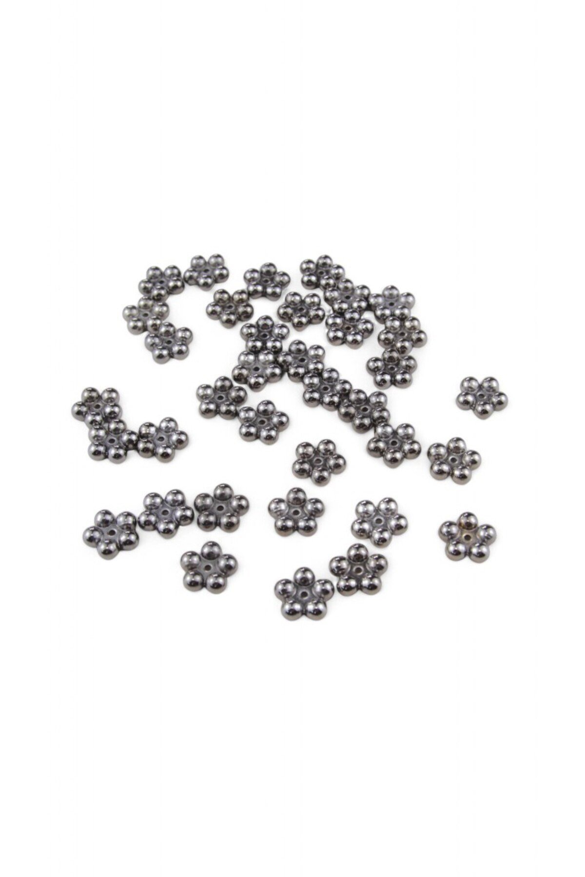 Top Desenli Ortadan Delikli 17 mm Takı Aparatı (30 Gr 35 Adet)