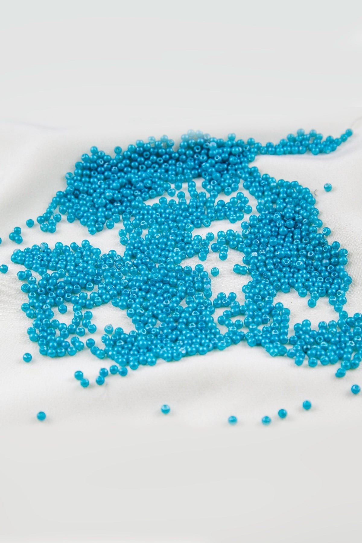 Turkuaz 3 mm Plastik İnci Boncuk Takı Aksesuar Malzemesi (25 Gr)