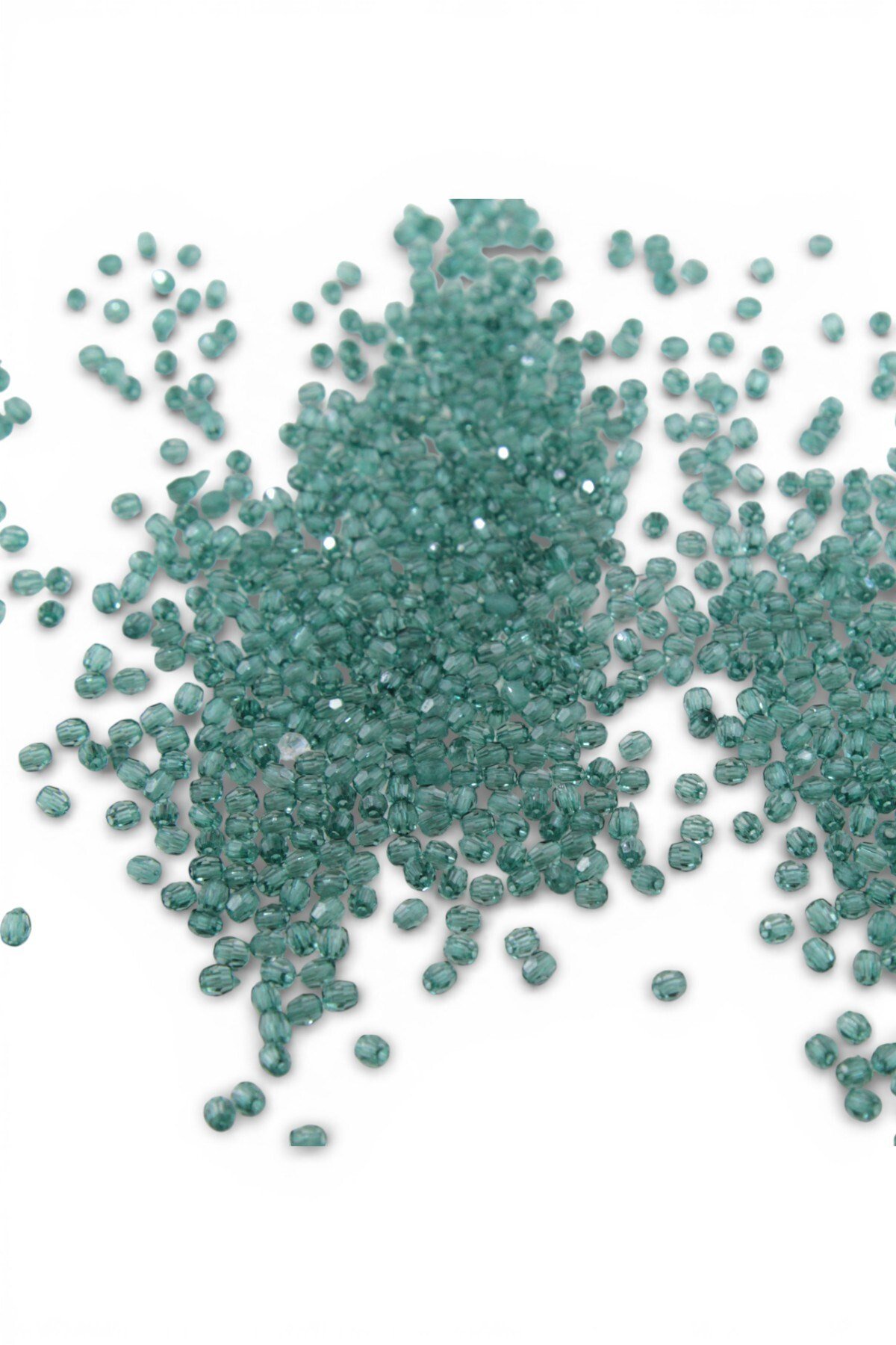Yeşil Renginde 4 mm Basık Akrilik Boncuk Aksesuar Takı Malzemesi (20 Gram)