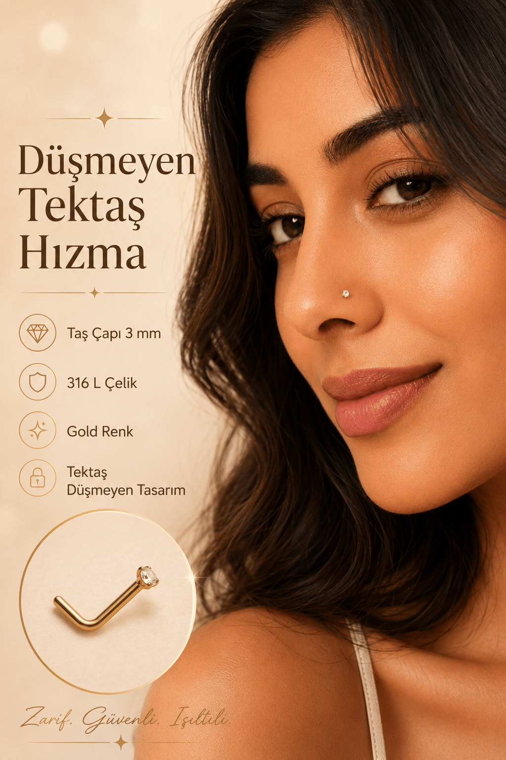 3 mm Tektaş Düşmeyen Çelik Hızma 316L L Model Uzun Ömürlü