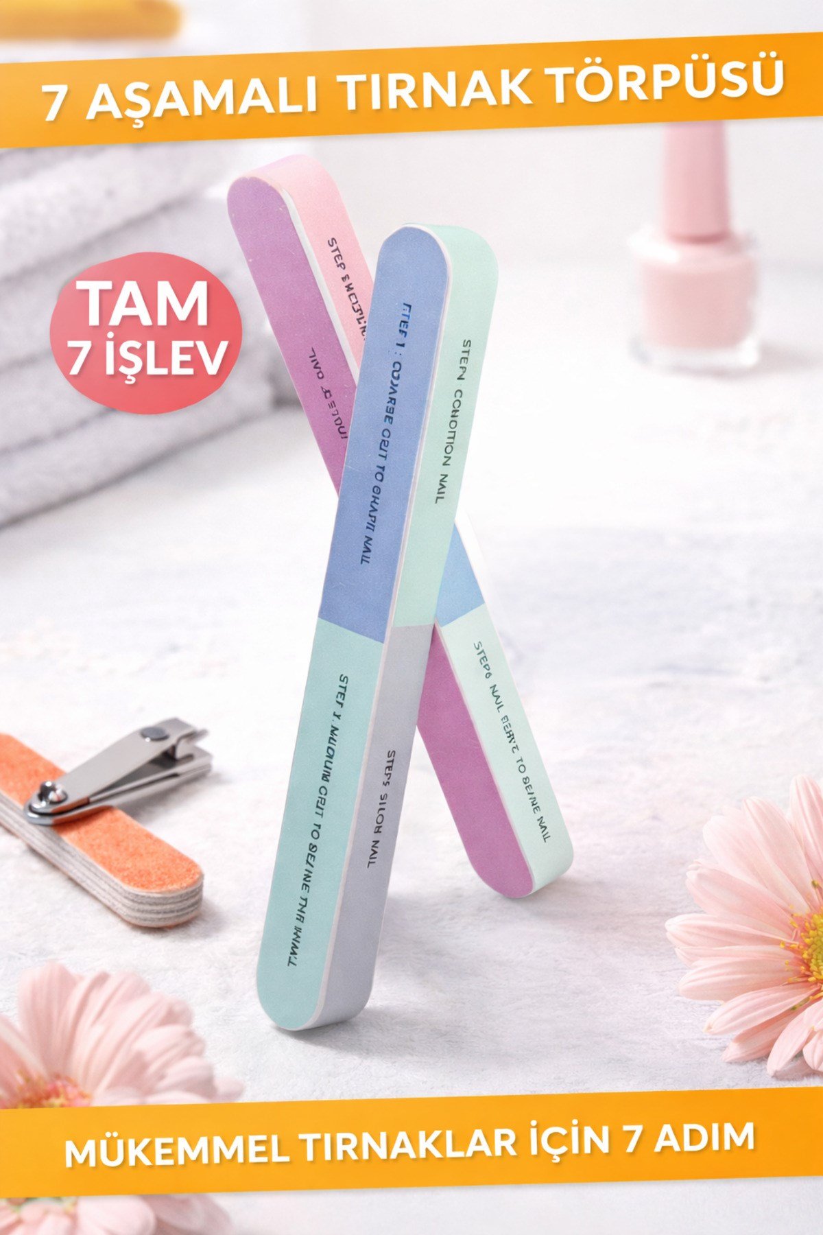 7 Aşamalı Kolay Taşınabilir Tırnak Törpüsü