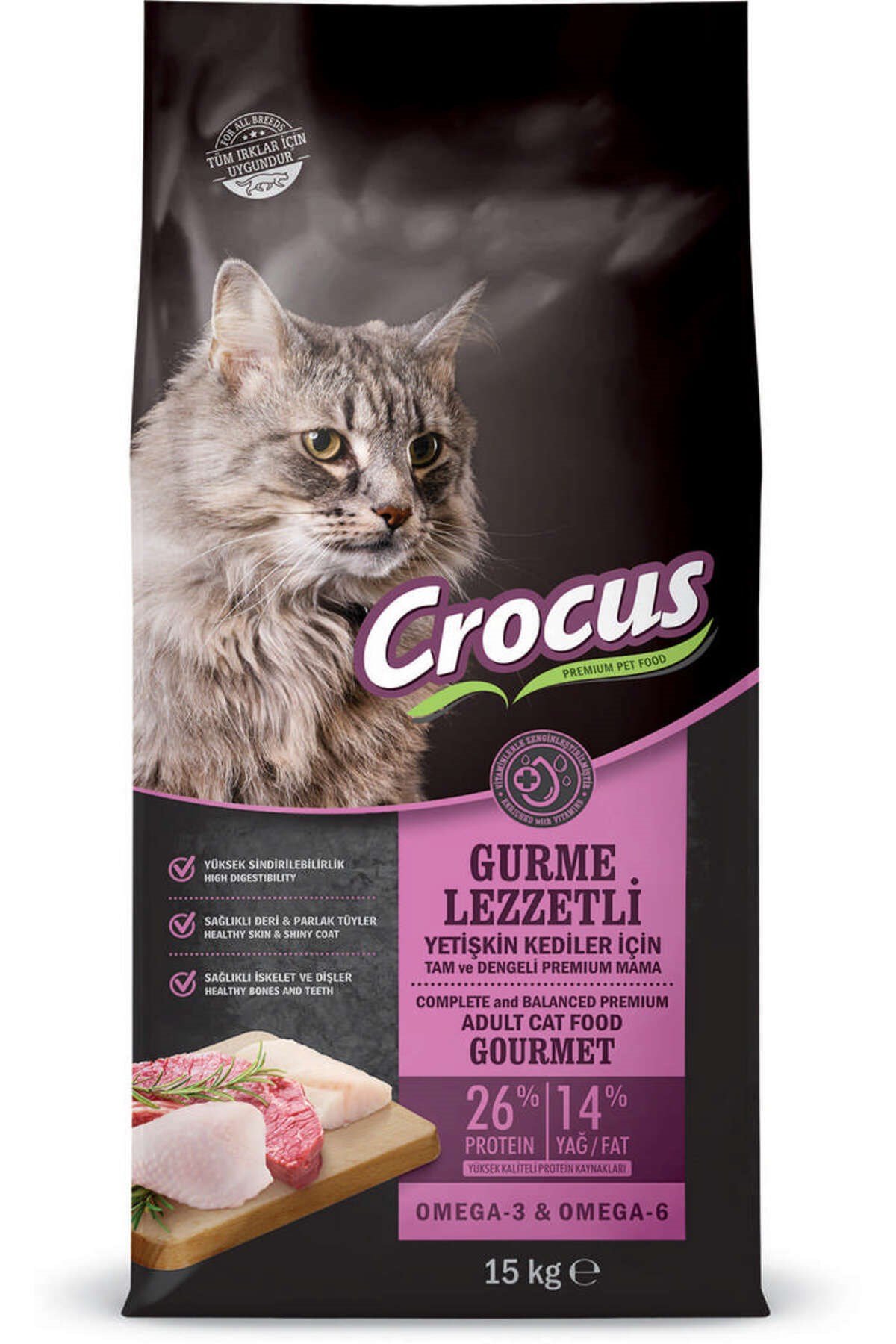 Adult Gourmet Tavuklu Renkli Taneli Yetişkin Kedi Maması 15 Kg