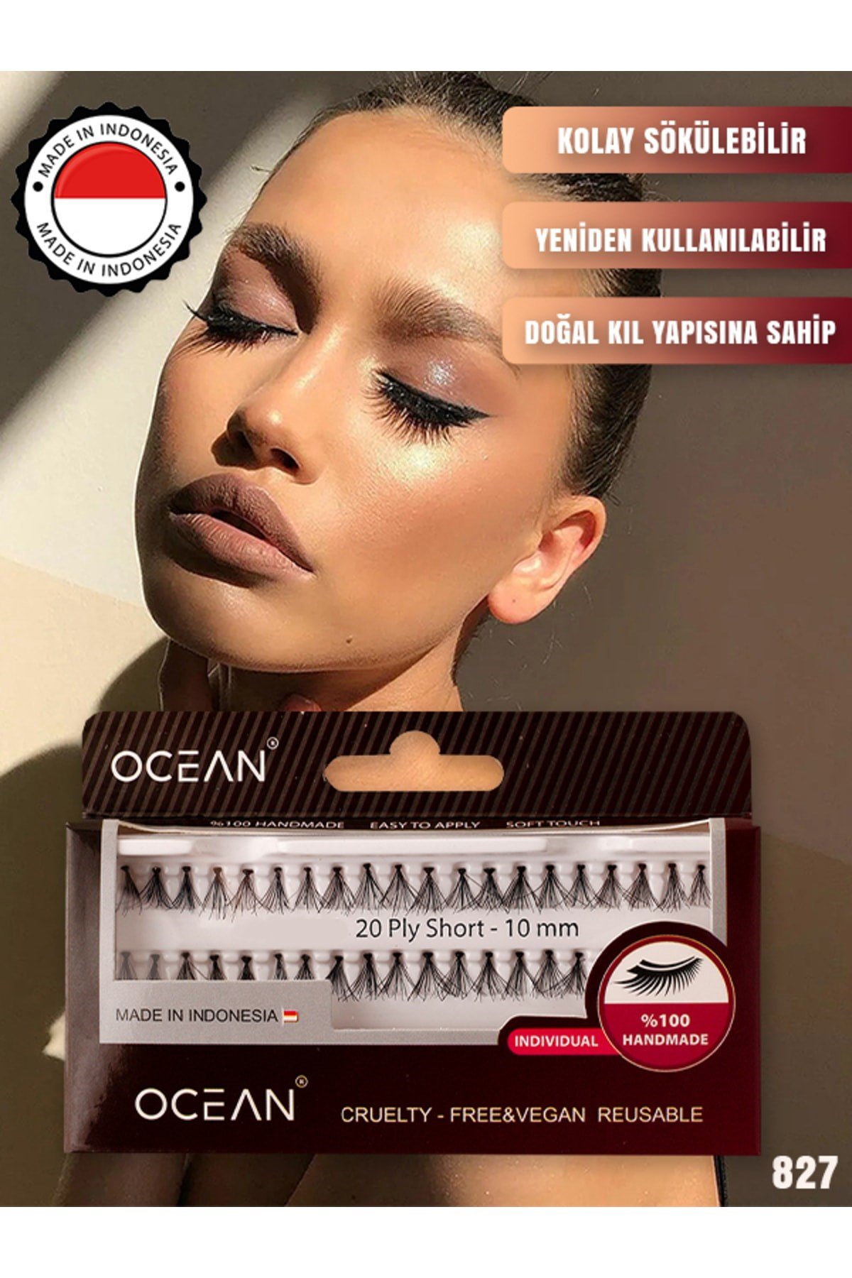 Doğal Takma Kirpik, Doğal Kıl Yapısı, Tekli Kirpik, Tekrar Uygulanabilir
