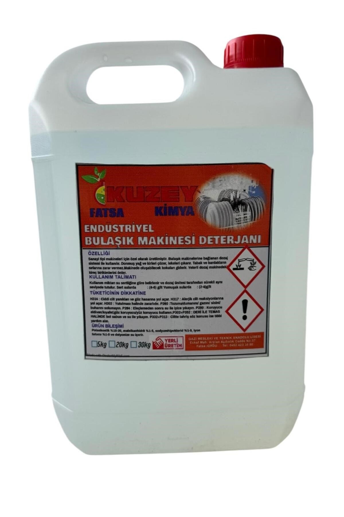 Endüstriyel Bulaşık Makinesi Deterjanı - 5 KG