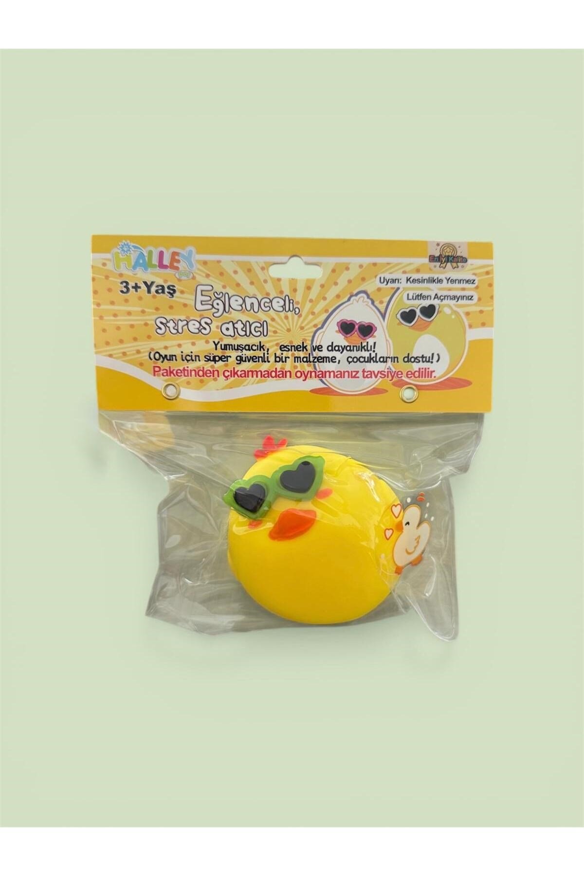 Gözlüklü Ördek Çok Sevimli Squishy Stres Oyuncağı Yumuşacık Jel Beyaz 8 Cm