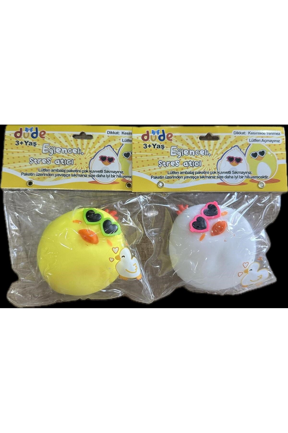 Gözlüklü Ördek Çok Sevimli Sukuşi Squishy Stres Oyuncağı Yumuşacık Jel 2 Li Set 8 Cm