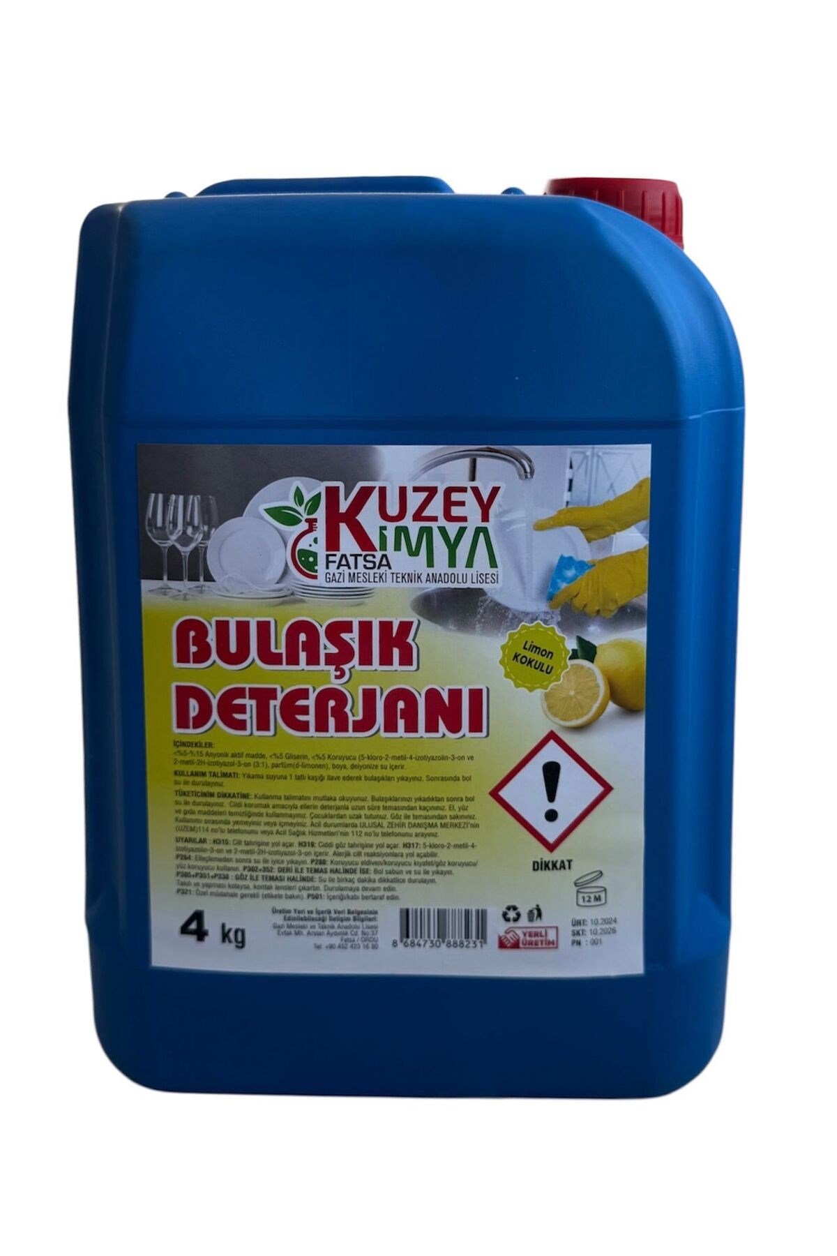 Limon Kokulu Bulaşık Deterjanı 4 KG