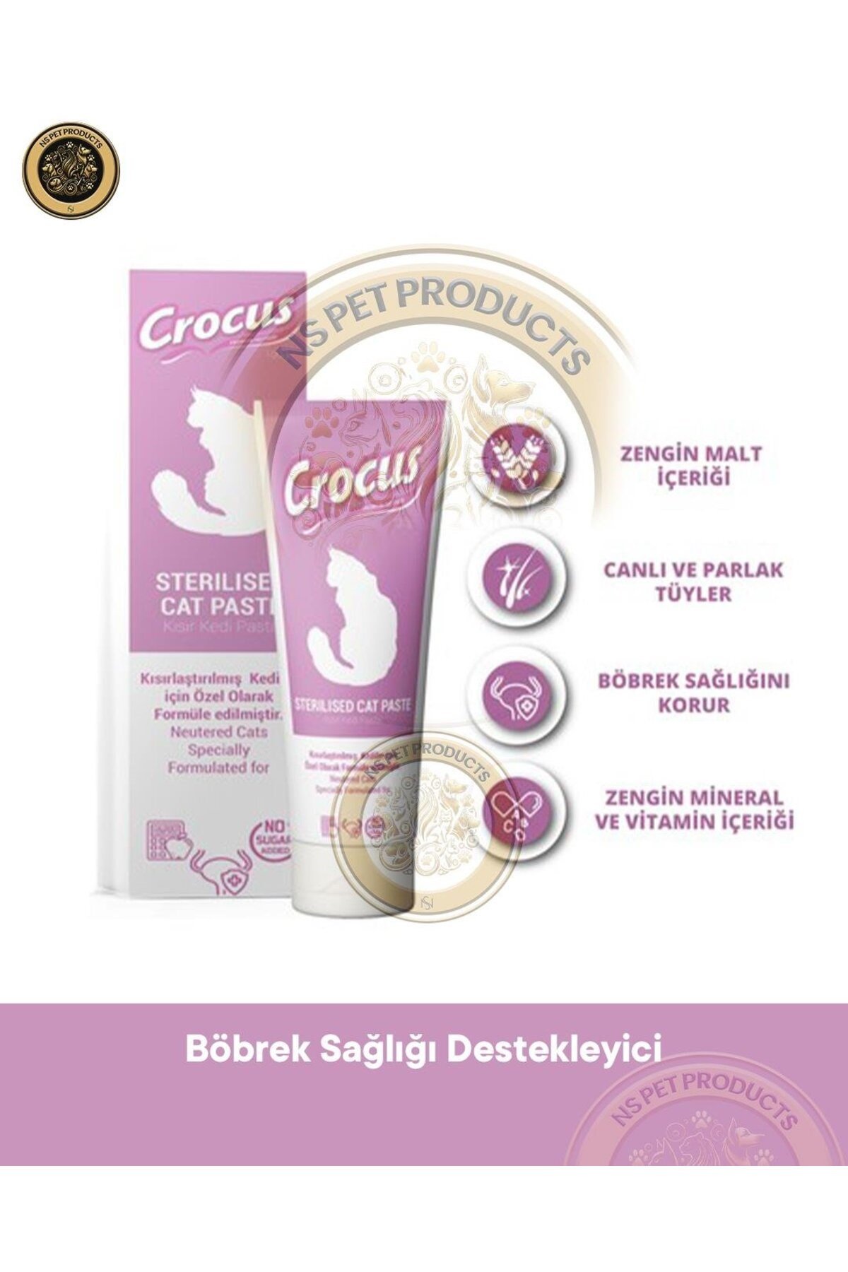 Sterilised Kısırlaştırılmış Kedi Malt Macunu 100 gr – Tüy Yumağı Önleyici