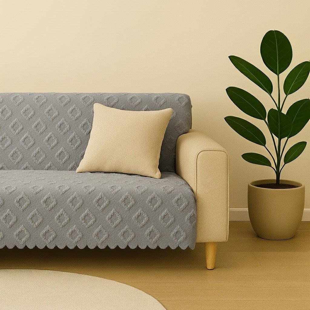 Koltuk Örtüsü  175x215 cm – Çekyat Örtüsü, Kaymaz, Yıkanabilir, Lüks Kumaş Şönil