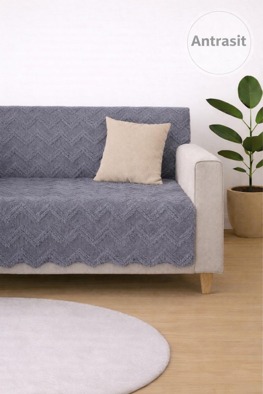 Koltuk Örtüsü 175x215 cm – Kaymaz Şönil Kumaş, Yıkanabilir Çekyat & Kanepe Örtüsü (Bej / Krem / Taş / Gri / Vizon)
