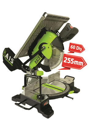 HAIS 255 MM ÜSTTEN TABLALI GÖNYE KESME TESTERE