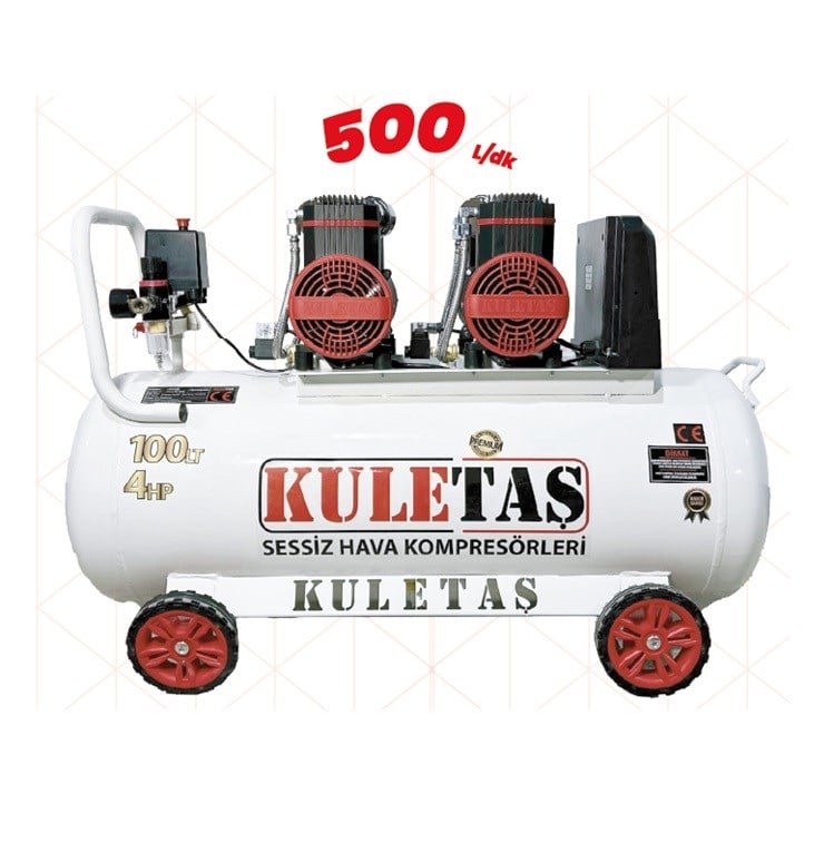 KULETAŞ 100 LT 4 HP HAVA KOMPRESÖRÜ SESSİZ YAĞSIZ