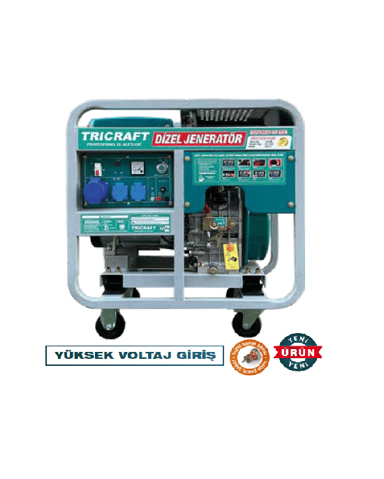 TRICRAFT 10 KWA DİZEL JENERATÖR İPLİ MARŞLI