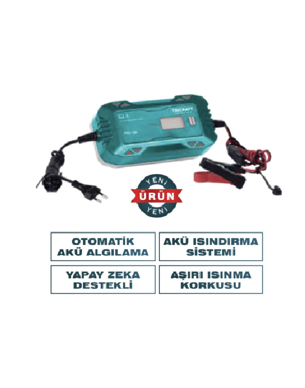 TRICRAFT 12-24 VOLT AKÜ ŞARJ CİHAZI 160W