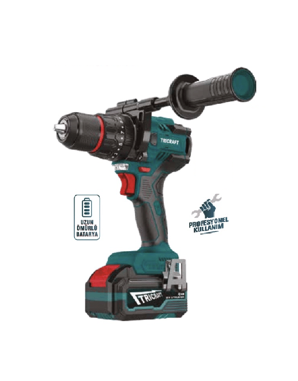 TRICRAFT 13 MM 160 NM ŞARJLI DARBELİ MATKAP