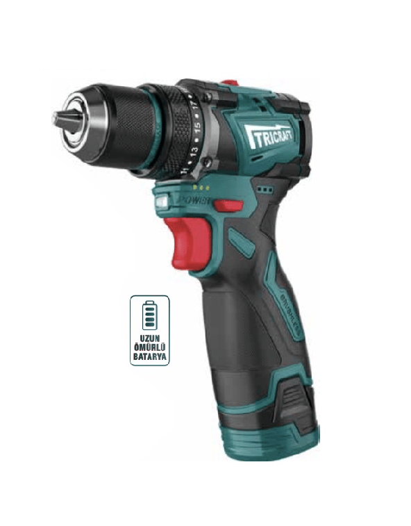 TRICRAFT 13 MM 50 NM ŞARJLI DARBELİ MATKAP