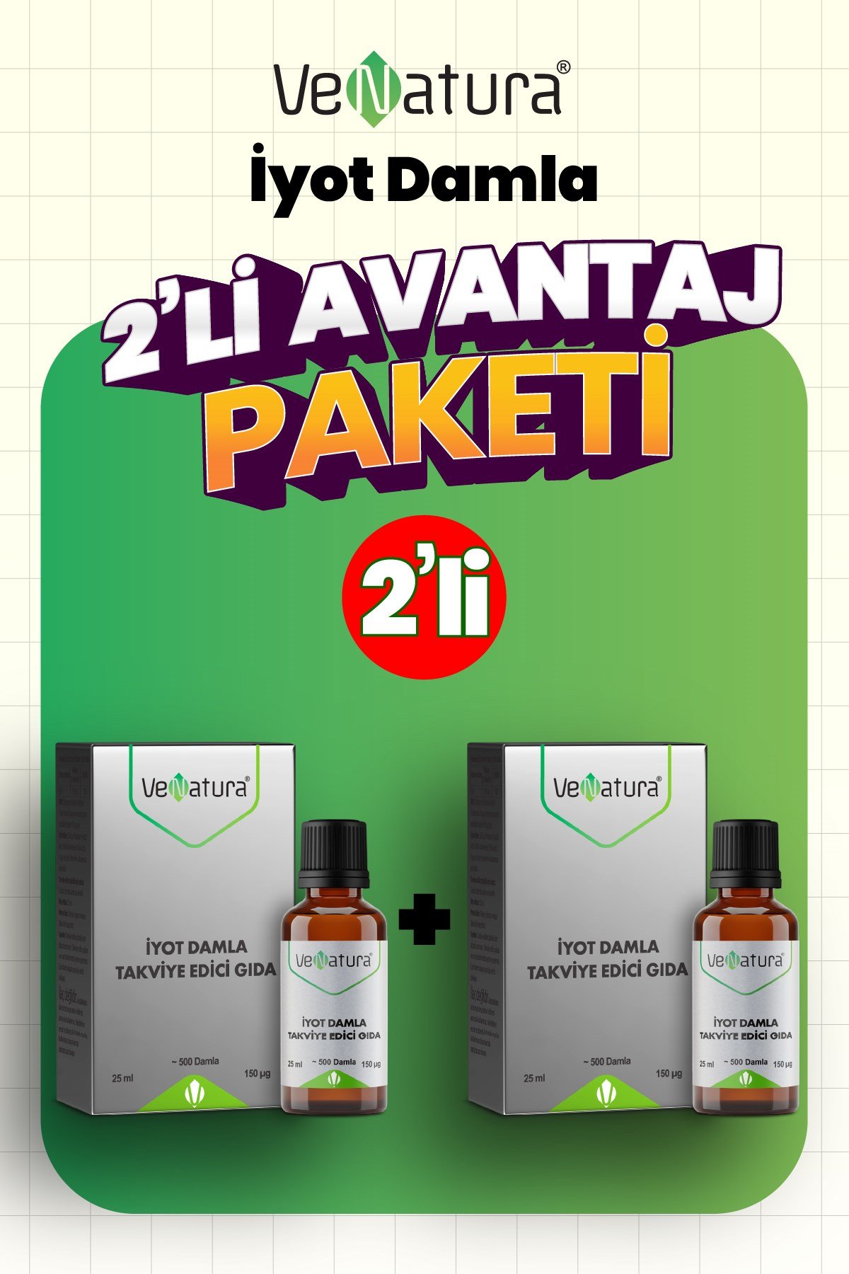 İyot Damla 25 ml 2 Adet