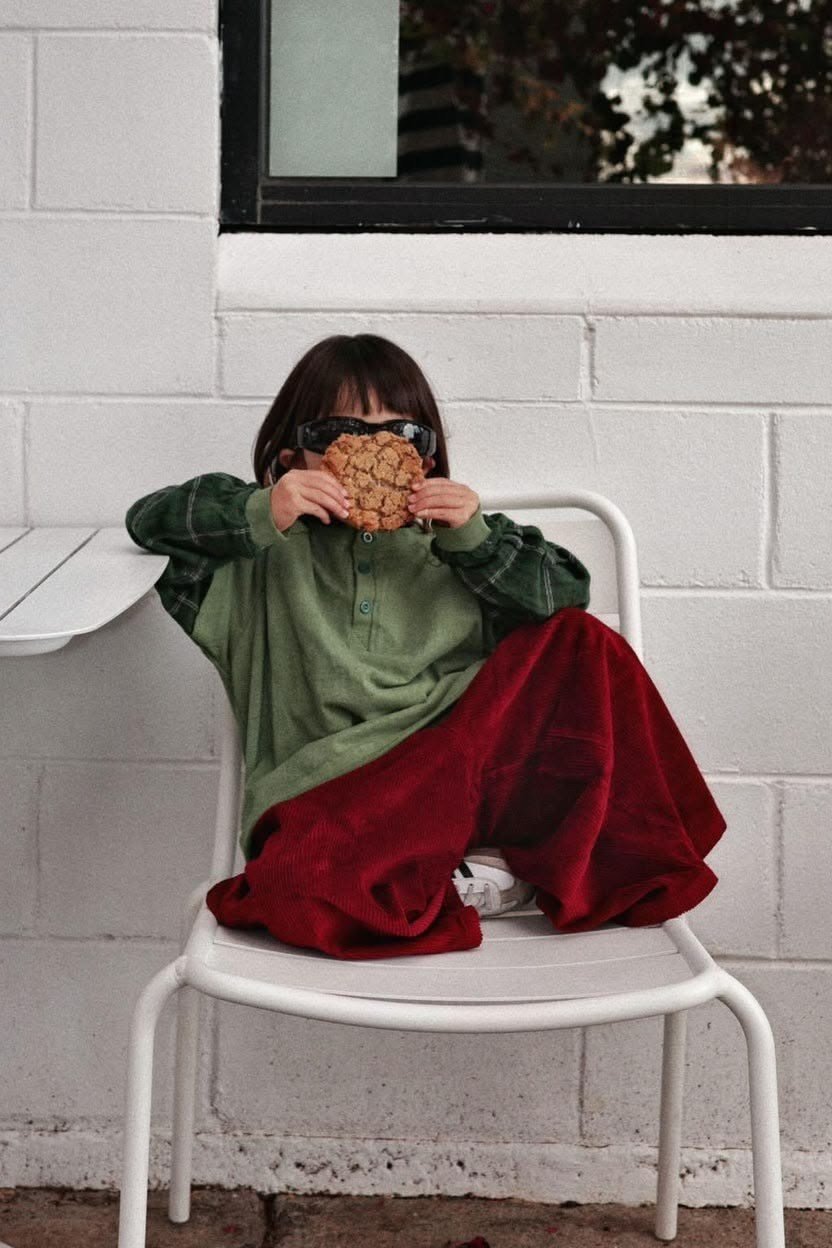 CHERRY FİTİLLİ KADİGE BAGGY PANTOLON 