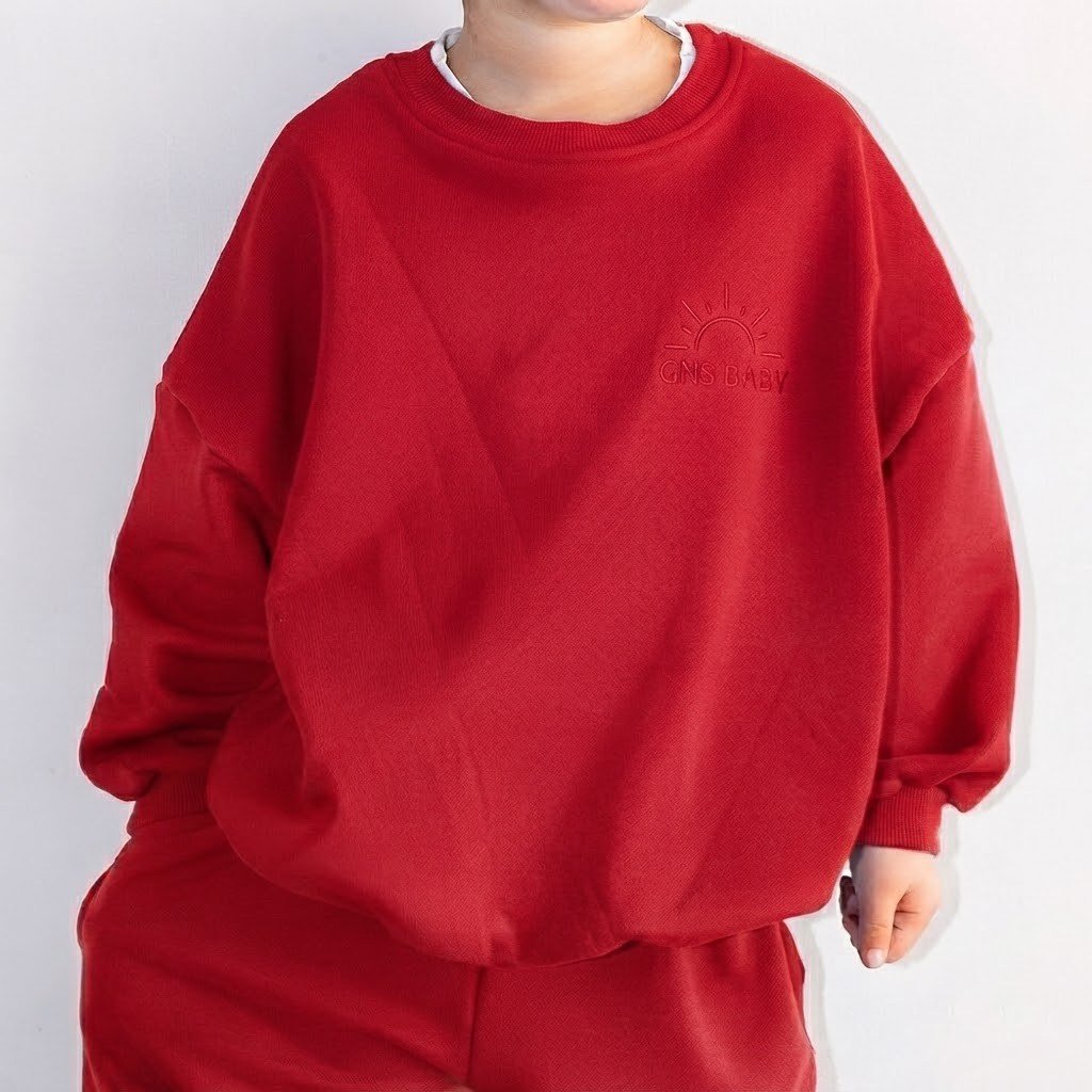 KIRMIZI OVERSİZE SWEATSHİRT 