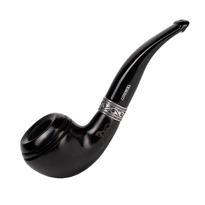 Lubinski Abanoz Pipo Siyah Smooth İşleme -03