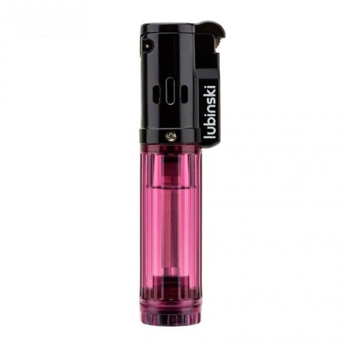 Lubinski Cigar Basic Slim Tek Torch Puro Çakmağı Pembe