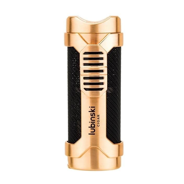 Lubinski Cigar Sehpa Kapaklı Delicili Tek Torch Puro Çakmağı Gold