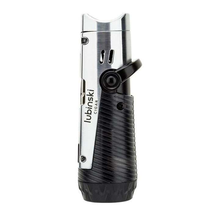 Lubinski Lion İğneli + Delicili Tek Torch Puro Çakmağı Silver