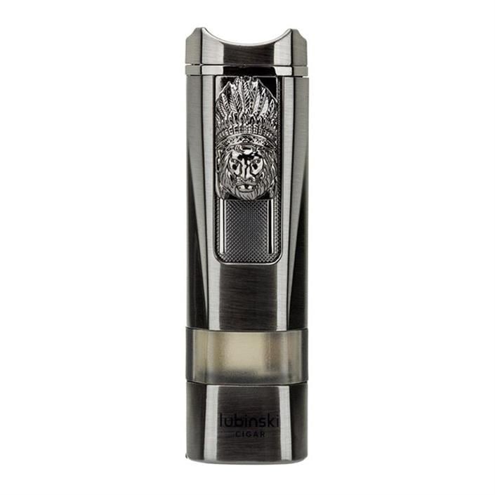 Lubinski Lion Sehpalı Delicili Tek Torch Puro Çakmağı Gunmetal