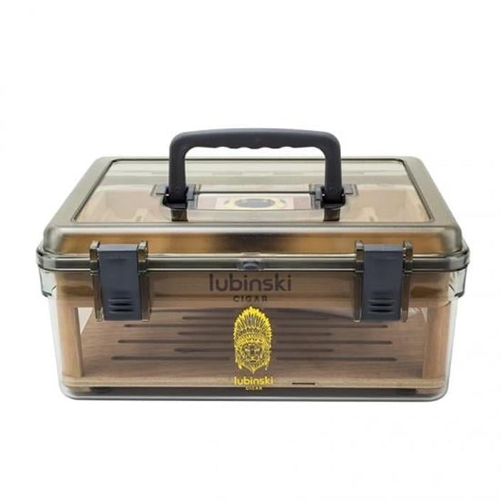 Lubinski Plexi -Sedir Şeffaf Puro Kutusu Humidor 50s