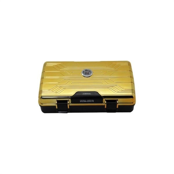Lubinski Polikarbon Seyahat Humidoru Puro Kutusu 10Cigar Gold
