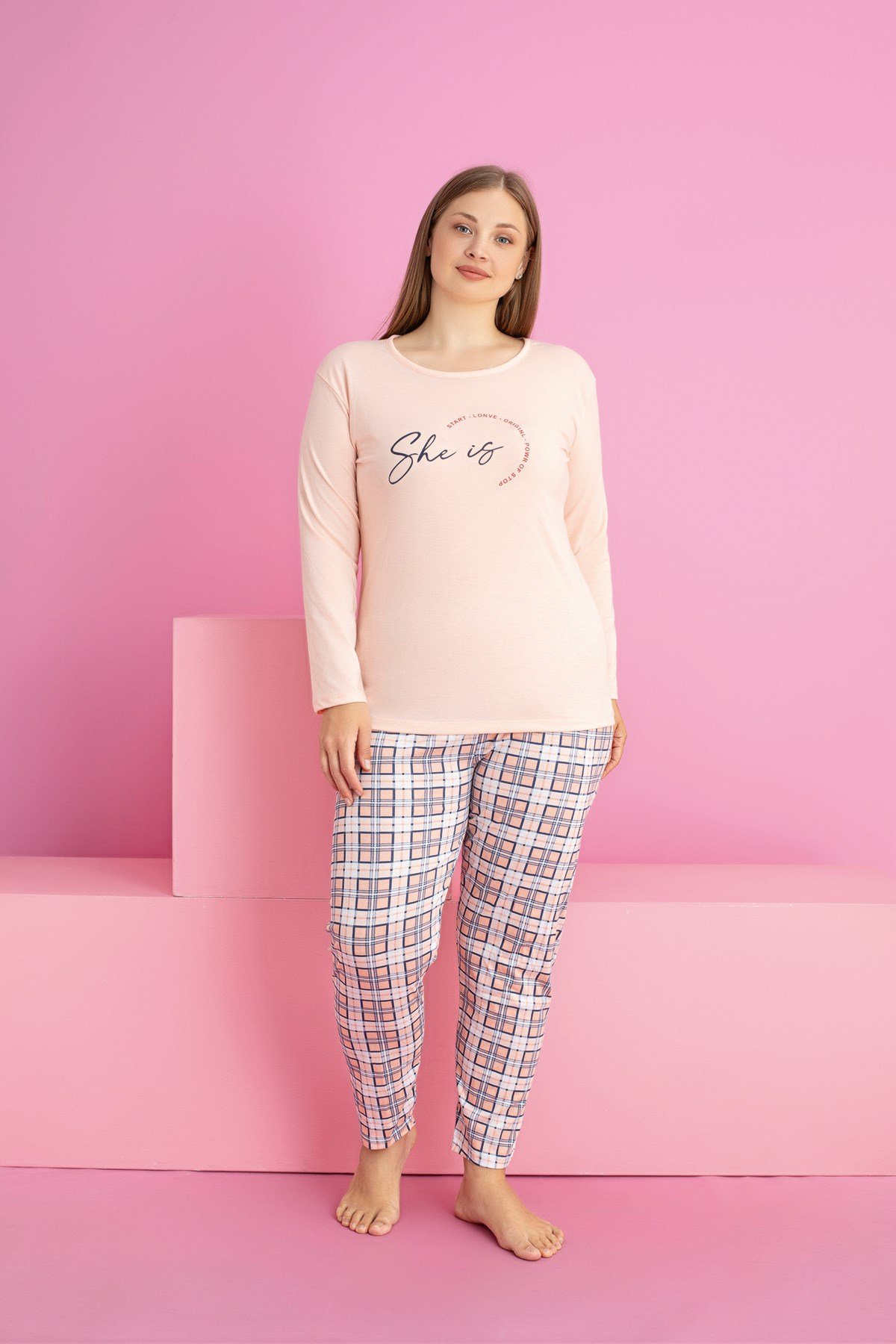 Büyük Beden SÜPREM Pijama Takımı