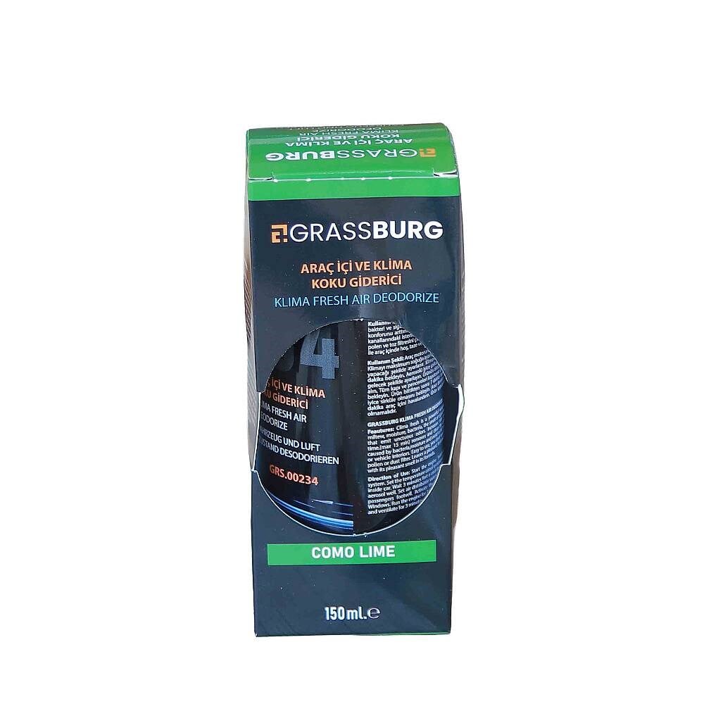 GRASSBURG ARAÇ İÇİ VE KLİMA KOKU GİDERİCİ COMO LIME 150 ML
