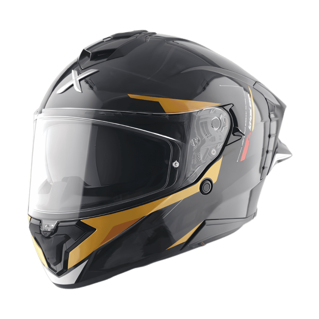 Axor Brutale Kryptic-E Black Yellow Motosiklet Kaskı
