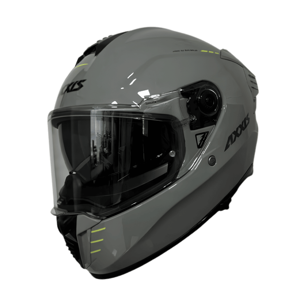 Axxis Hawk Solid Evo A12 Parlak Gri Kapalı Motosiklet Kaskı