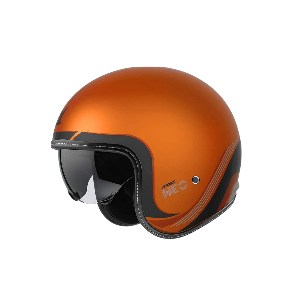 Axxis Hornet S Neo C4 Parlak Turuncu Yarım Motosiklet Kaskı