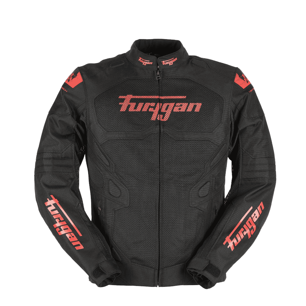Furygan Atom Vented Evo Yazlık Motosiklet Ceketi Siyah Kırmızı